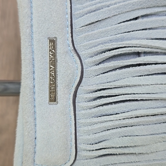 Rebecca Minkoff Stylish Blue Fringe Suede Leather Crossbody Shoulder Bag - Picture 4 of 14